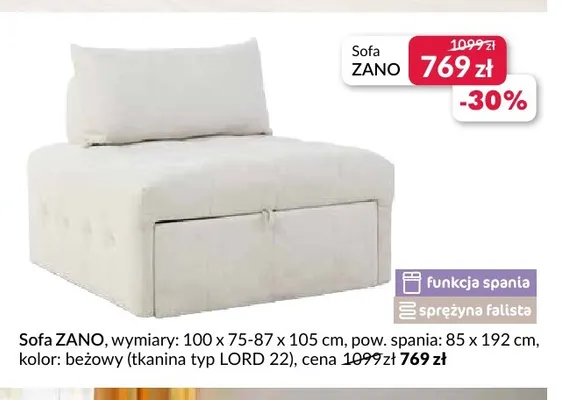 Sofa Zano promocja w Salony Agata