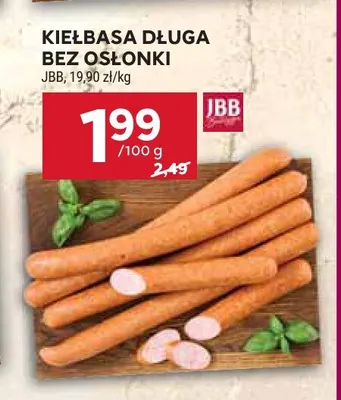 Kiełbasa długa bez osłonki JBB promocja w Stokrotka