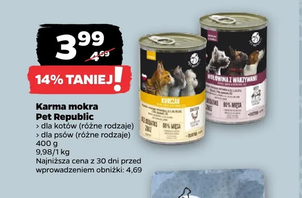 Karma mokra dla kotów Pet Republic promocja w Netto