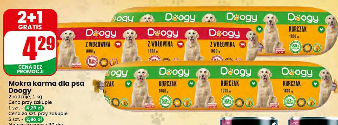 Karma dla psa z wołowiną PUPIL PRIME promocja w Dino