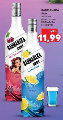 Shot różne rodzaje Szalona Malinówka, Kamikaze promocja w Kaufland