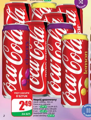 Napój gazowany Coca-Cola promocja w Dino