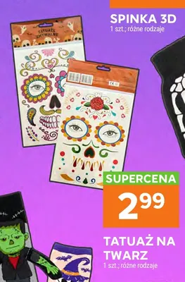 Tatuaż na twarz promocja w Stokrotka