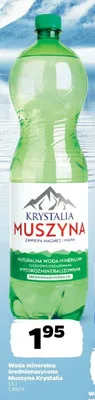 Woda mineralna średnionasycona Krystalia Muszyna promocja w Netto