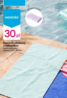 Ręcznik plażowy z mikrofibry 90x180cm promocja w Pepco