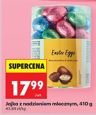 Jajka czekoladowe Easter Eggs z nadzieniem mlecznym promocja w Biedronka