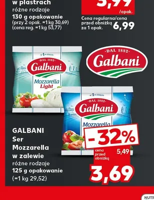 Ser mozzarella w zalewie Galbani promocja w Kaufland