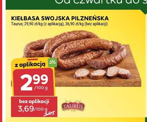 Kiełbasa swojska pilzneńska Taurus promocja w Stokrotka