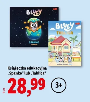 Książeczka edukacyjna Spanko Bluey promocja w Lidl