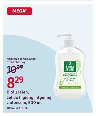 Żel do higieny intymnej z aloesem Biały Jeleń promocja w Rossmann