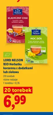 BIO Herbatka Lord Nelson Moc Ziół promocja w Lidl