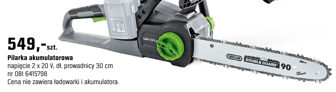 Pilarka akumulatorowa promocja w OBI