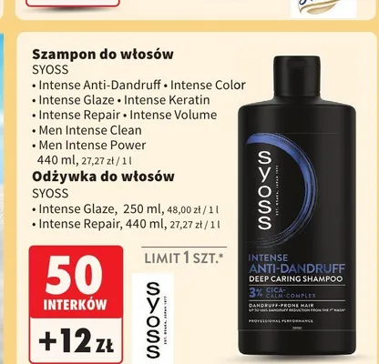 Szampon do włosów Syoss Intense Glaze promocja w Intermarche