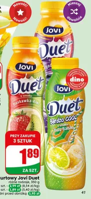 Napój jogurtowy Jovi Duet Bardzo Cool Yuzu-Banan promocja w Dino
