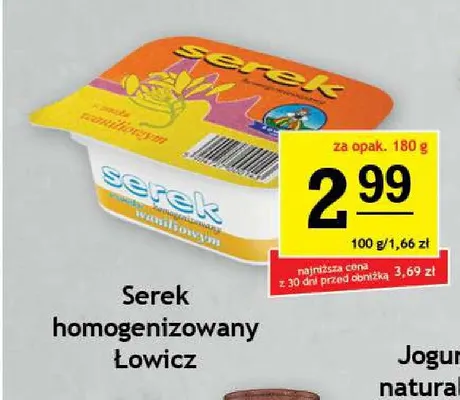 Serek homogenizowany Łowicz promocja w Gram Market