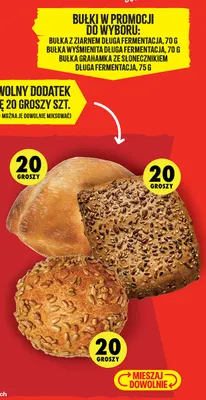 Bułka grahamka ze słonecznikiem długa fermentacja promocja w Biedronka