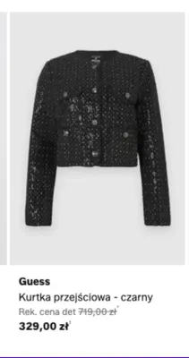 Kurtka przejściowa Guess czarny promocja w Lounge by Zalando