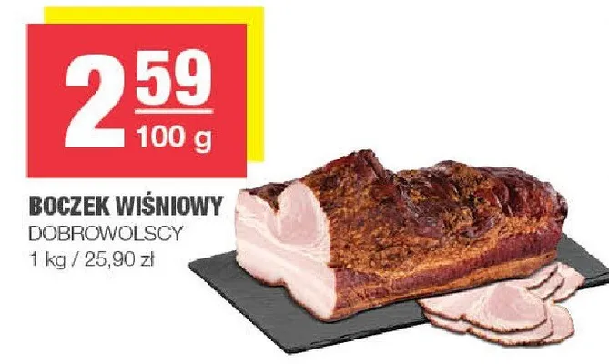 Boczek wiśniowy Dobrowolscy promocja w SPAR
