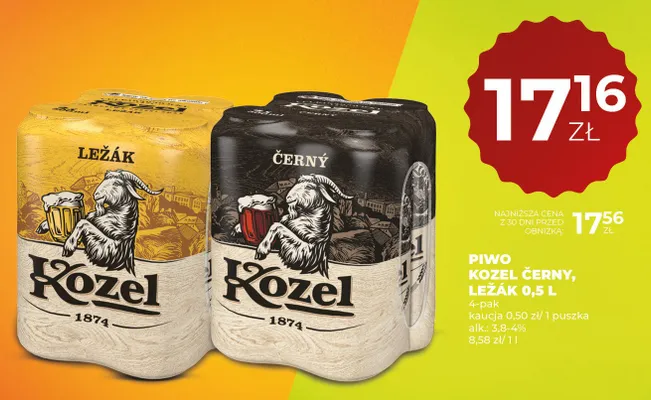 Piwo Kozel Ležák 4-pak promocja w Duży Ben