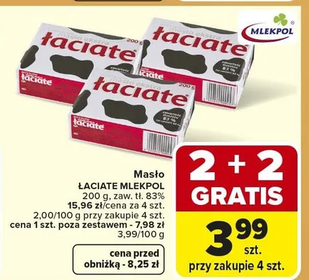 Masło łaciate promocja w Carrefour Market