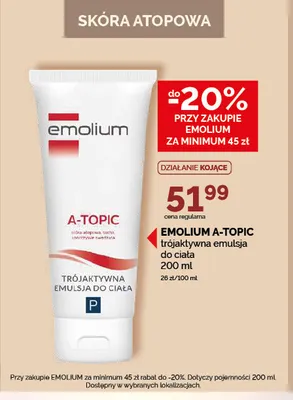 Emulsja do ciała Emolium A-Topic trójaktywna promocja w Ziko Dermo