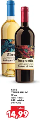 Wino różne rodzaje Tempranillo 0,75 l promocja w Kaufland