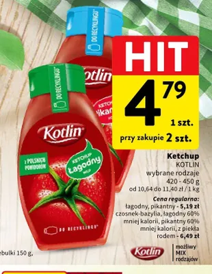 Ketchup czosnek-bazylia Kotlin promocja w Intermarche