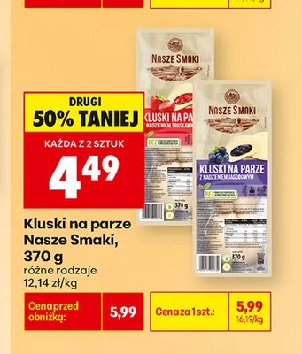 Kluski na parze Nasze Smaki promocja w Biedronka