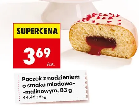Pączek z nadzieniem o smaku miodowo-malinowym 83 g promocja w Biedronka