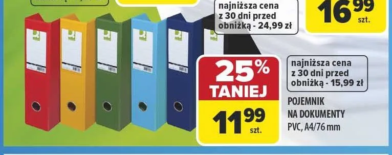 Pojemnik na dokumenty PVC Q-Connect promocja w Carrefour