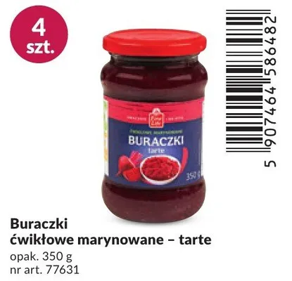 Buraczki ćwikłowe marynowane tarte promocja w Makro