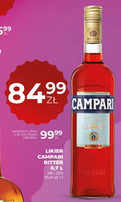 Likier Campari Bitter promocja w Duży Ben