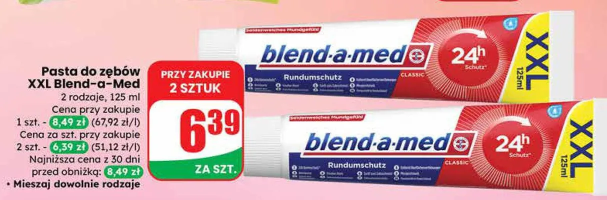 Pasta do zębów XXL 2 rodzaje promocja w Dino