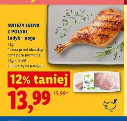 Noga z indyka Świeży Indyk promocja w Lidl