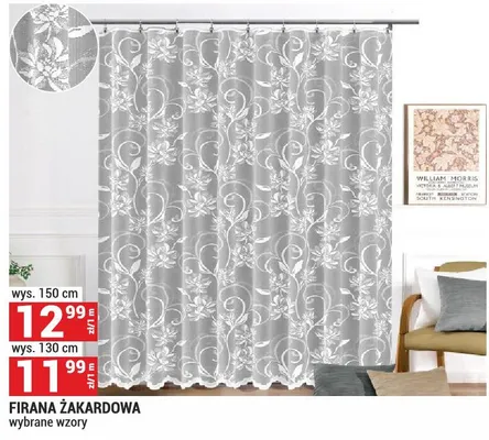 FIRANA ŻAKARDOWA wybrane wzory wys. 130 cm promocja w Merkury Market