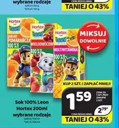 Sok 100% Leon Hortex promocja w Delfin