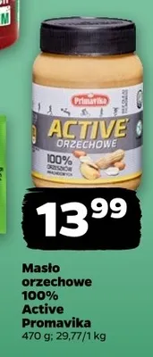Masło orzechowe 100% Active Promavika promocja w Netto
