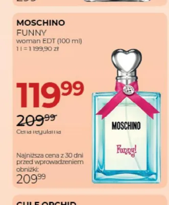 Woda toaletowa damska Moschino Funny promocja w Drogerie Jawa