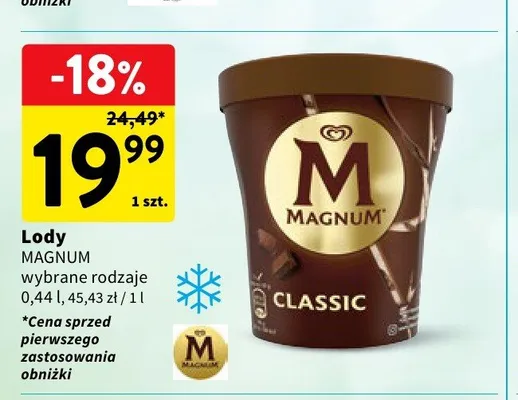Lody Magnum Classic promocja w Intermarche
