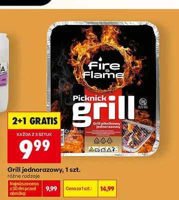 Grill jednorazowy Fire & Flame promocja w Biedronka