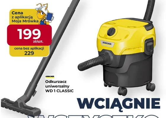Odkurzacz uniwersalny Wd 1 Classic Kärcher promocja w PSB Mrówka