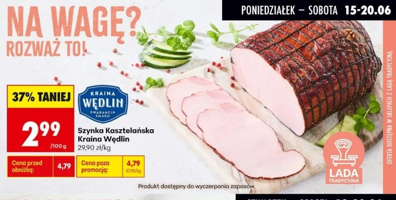 Szynka Kasztelańska Kraina Wędlin promocja w Biedronka