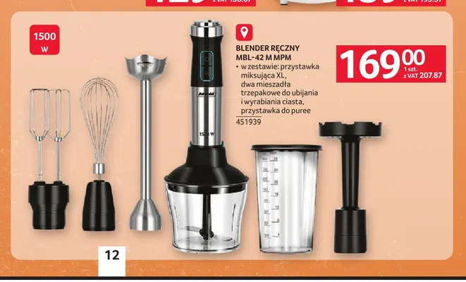 Blender ręczny MBL-42 m Mpm promocja w Selgros