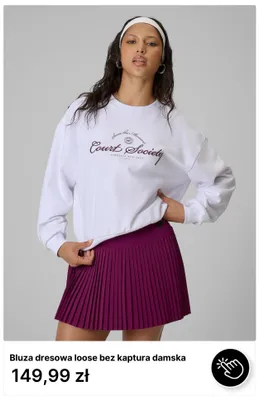 Bluza dresowa loose bez kaptura damska 4F promocja w 4F
