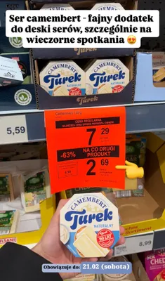 Ser camembert naturalny promocja w Aldi