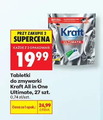 Tabletki do zmywarki Kraft All in One Ultimate promocja w Biedronka