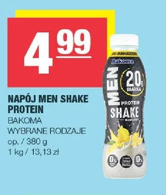 Napój proteinowy Men Shake Bakoma promocja w SPAR
