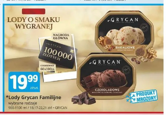 Lody Grycan czekoladowe promocja w Marketvita