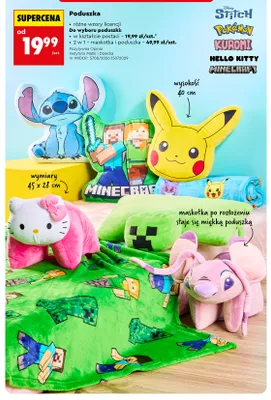 Poduszka w kształcie postaci Pikachu Pokémon promocja w Biedronka