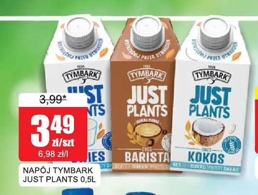 Napój owsiany Tymbark Just Plants promocja w Bingo